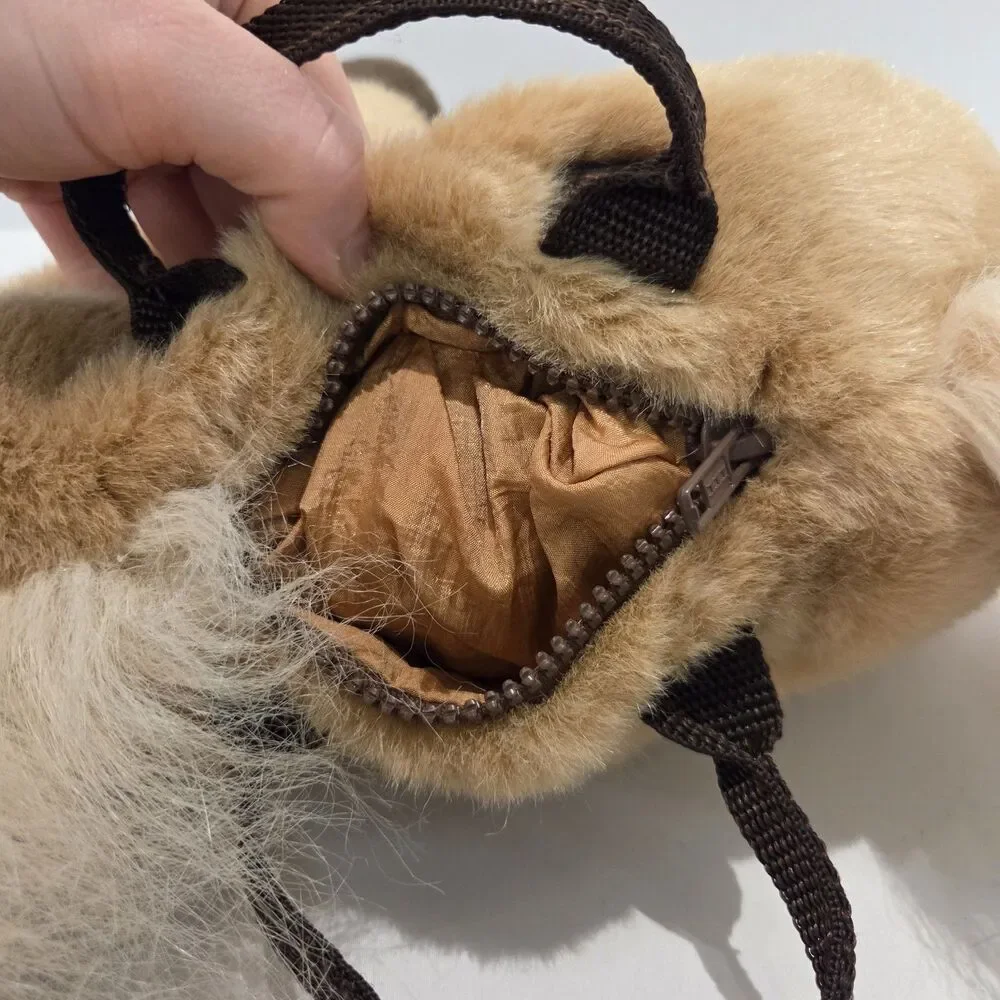 Wildkin Brown Polyester Plush Stuffed Animal Horse Kid Purse Handles Zip Derby